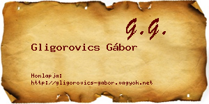 Gligorovics Gábor névjegykártya