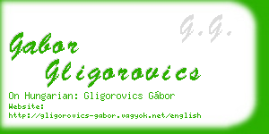gabor gligorovics business card