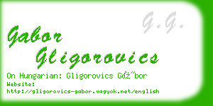 gabor gligorovics business card